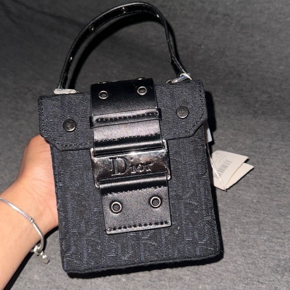black dior box bag